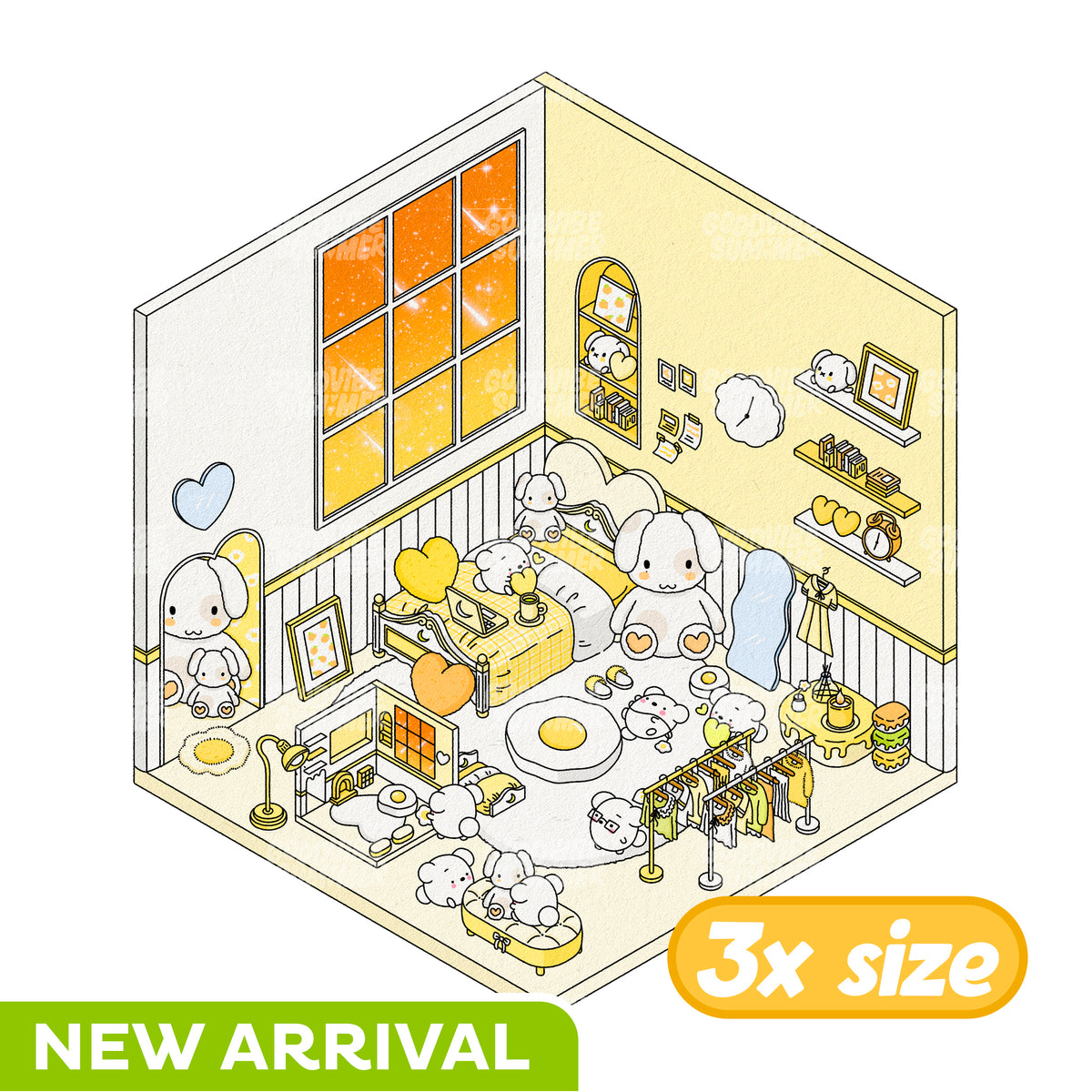 Yellow Bunny Studio 3x Size